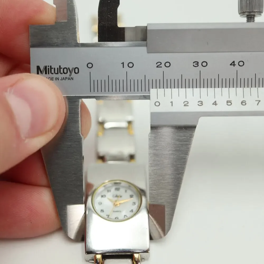 Collezio Ladies Watch 18mm MOP Dial Silver Gold Two Tone Bracelet w New Battery